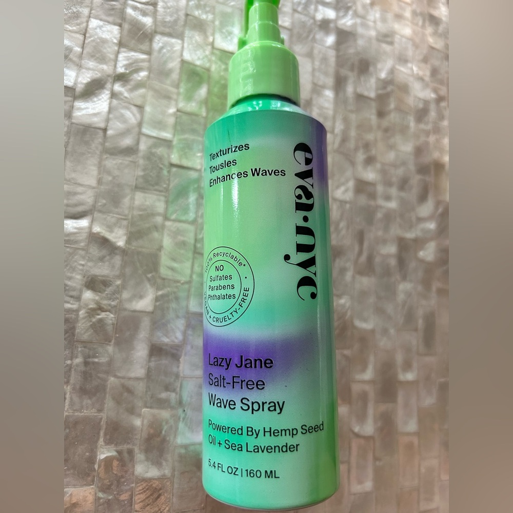 Lazy Jane Salt-Free Wave Spray - Green &Purple non-aerosol pump dispensing spray